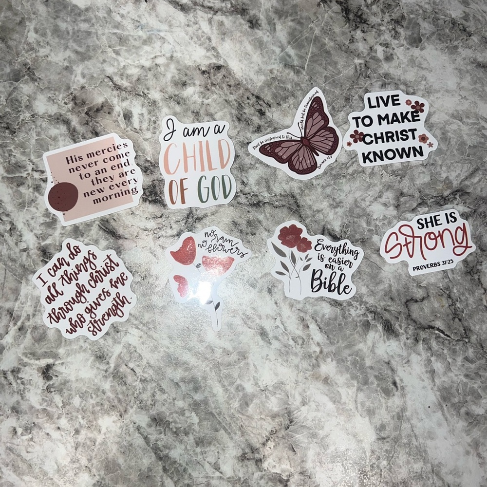 3 for $12 Inspirational Christian Stickers Set